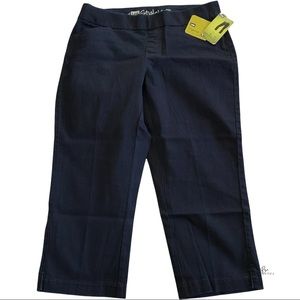 Lee women pull-up Capri blue indigo size 10p